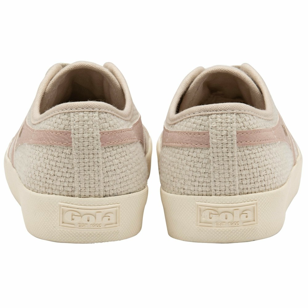 Basket Gola Vegan Coaster Raffia Beige Rose Femme | WANM-42723682