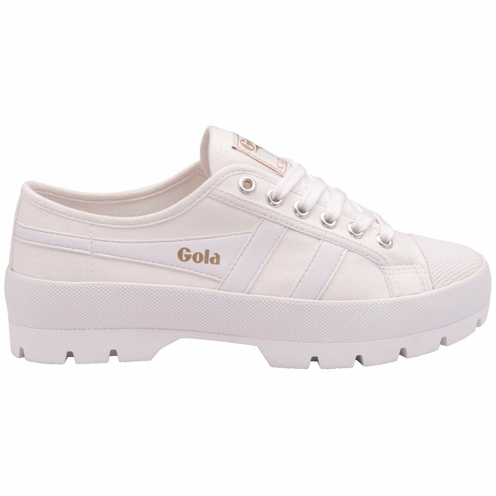 Basket Gola Vegan Coaster Peak Blanche Blanche Femme | NLPL-31616184