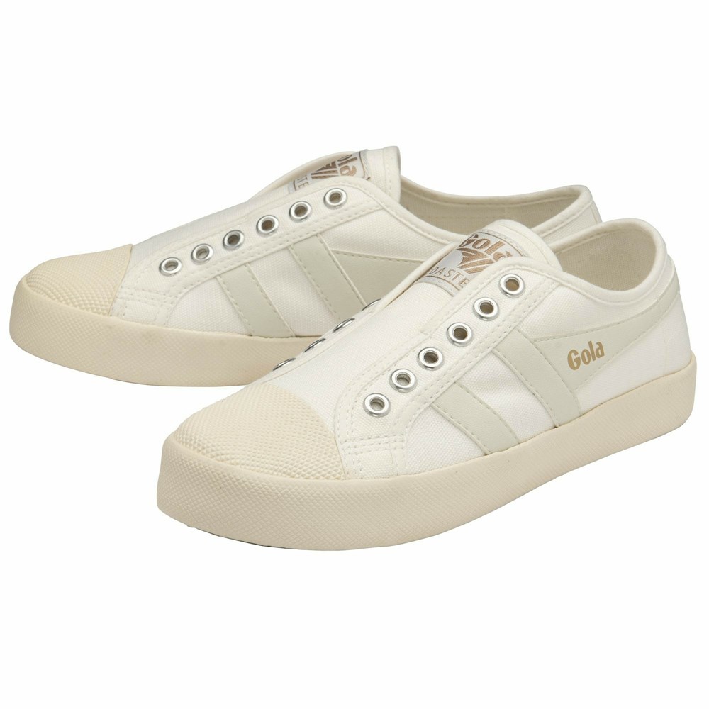 Basket Gola Vegan Coaster Slip Blanche Femme | HEOU-38182842