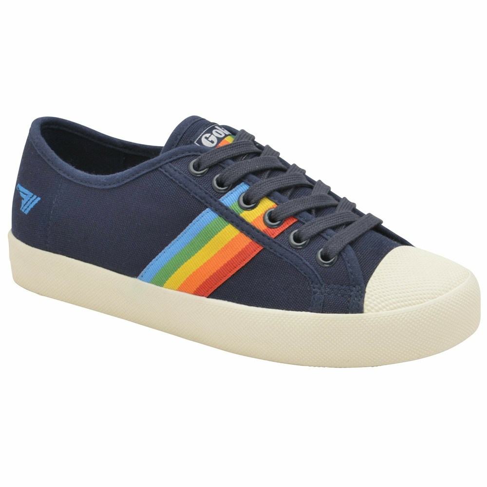 Basket Gola Vegan Coaster Rainbow Bleu Marine Multicolore Femme | KMRN-43123839