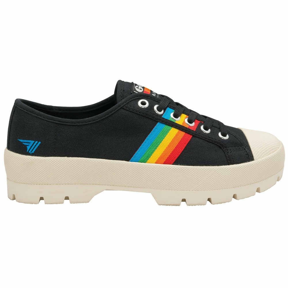 Basket Gola Vegan Coaster Peak Rainbow Noir Multicolore Femme | HCZV-91527976