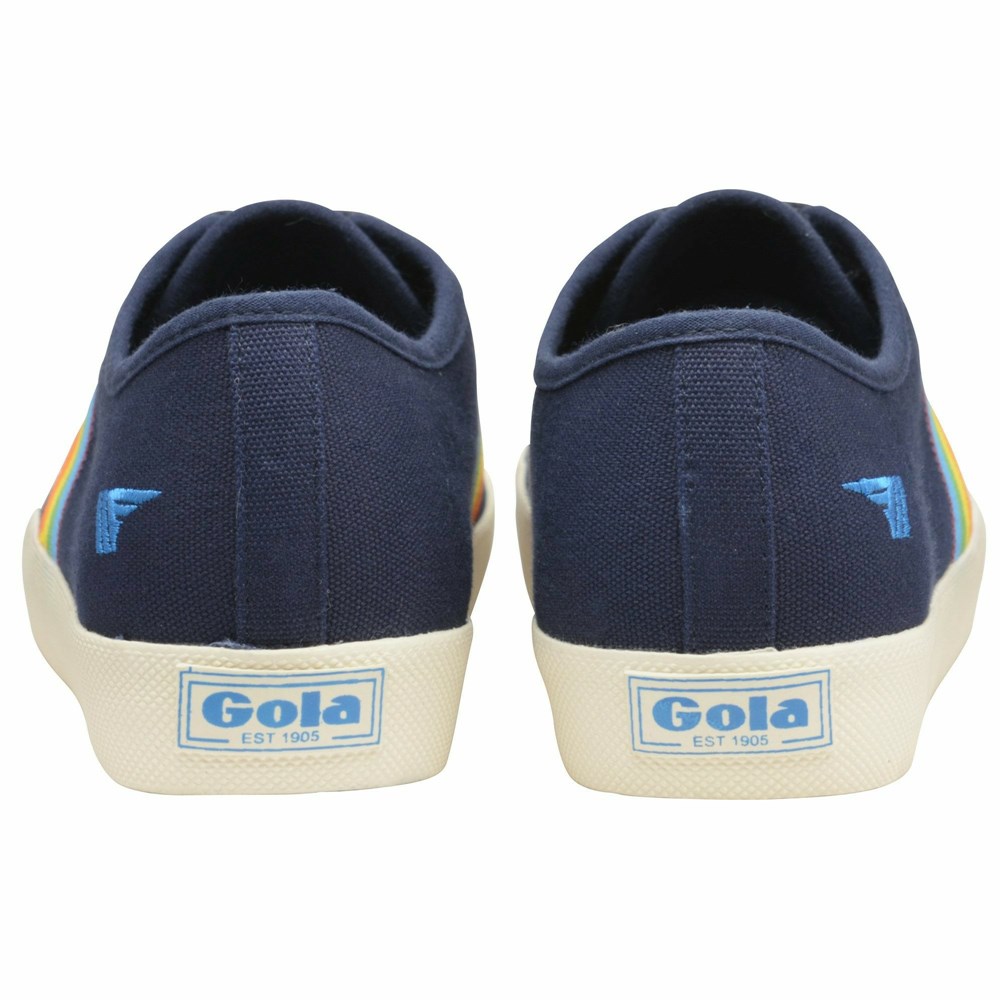 Basket Gola Vegan Coaster Rainbow Bleu Marine Multicolore Femme | KMRN-43123839