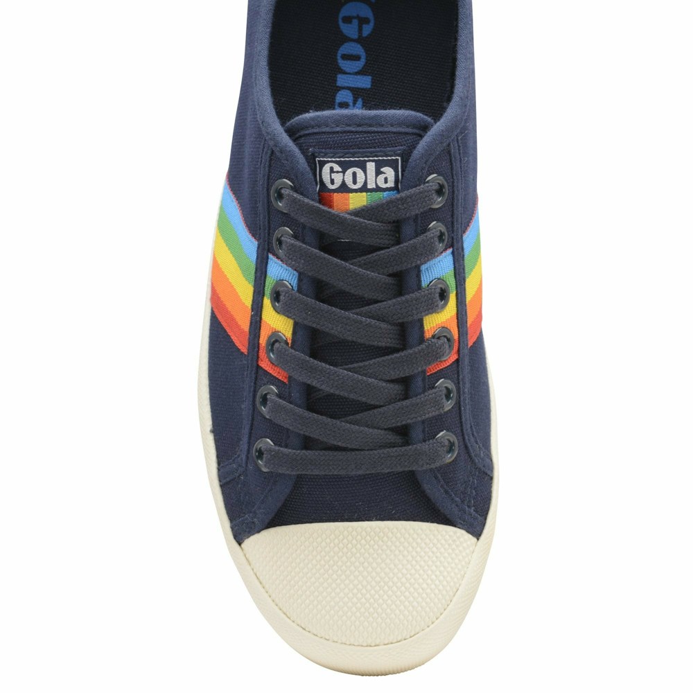 Basket Gola Vegan Coaster Rainbow Bleu Marine Multicolore Femme | KMRN-43123839