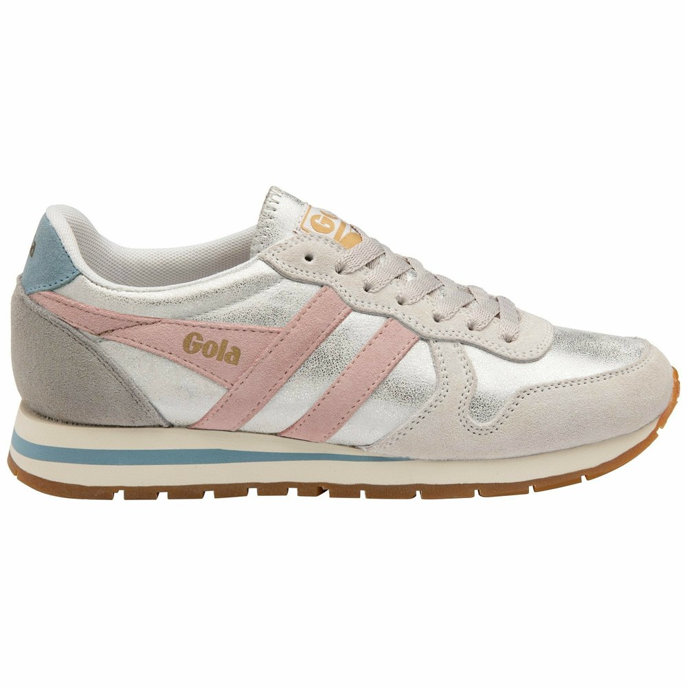 Basket Gola Daytona Blaze Blanche Rose Femme | FFXB-86578745