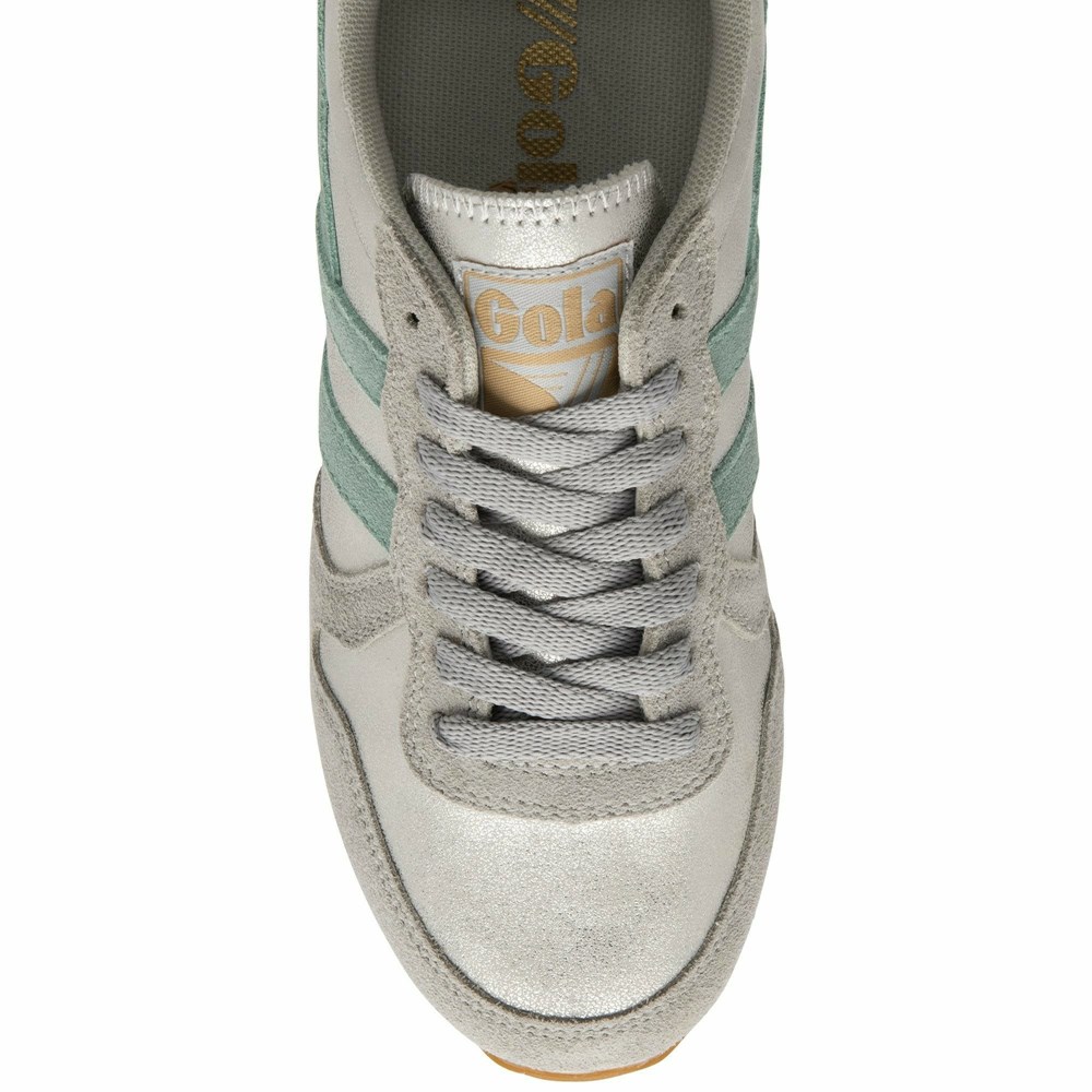 Basket Gola Daytona Blaze Argent Vert Grise Femme | YKYA-29388510