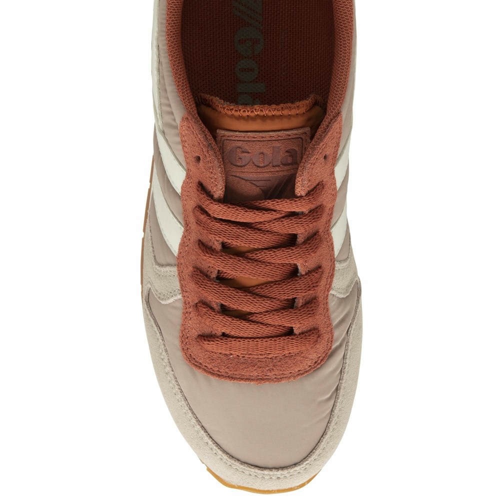 Basket Gola Daytona Chute Grise Orange Marron Blanche Femme | OWQW-48132780