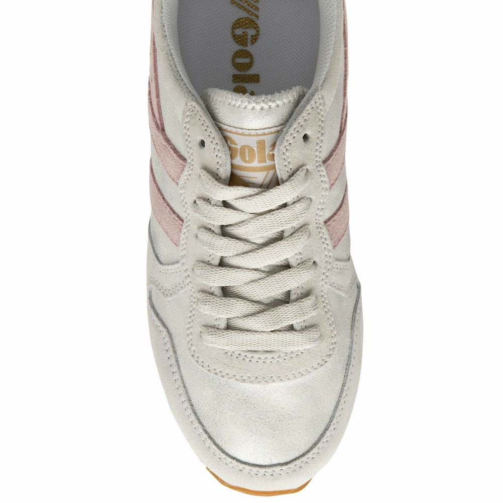 Basket Gola Daytona Blaze Blanche Rose Femme | FFXB-86578745