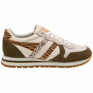 Basket Gola Daytona Safari Blanche Kaki Femme | NPCV-61887264