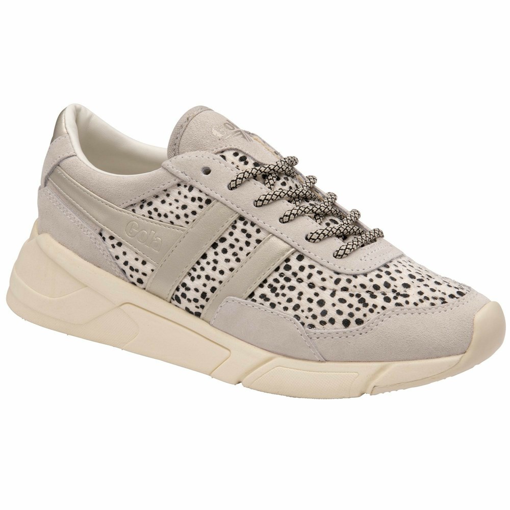 Basket Gola Eclipse Savanna Blanche Doré Femme | QFFC-78562388