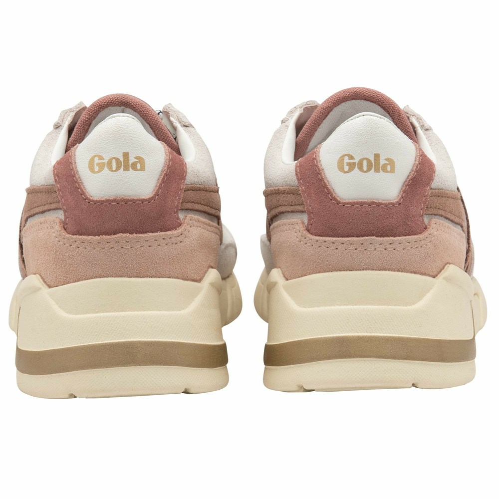 Basket Gola Eclipse Pure Blanche Rose Femme | SRHD-29663879