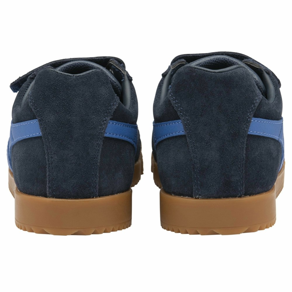 Basket Gola Harrier Brides Bleu Marine Bleu Enfant | MONE-87556693