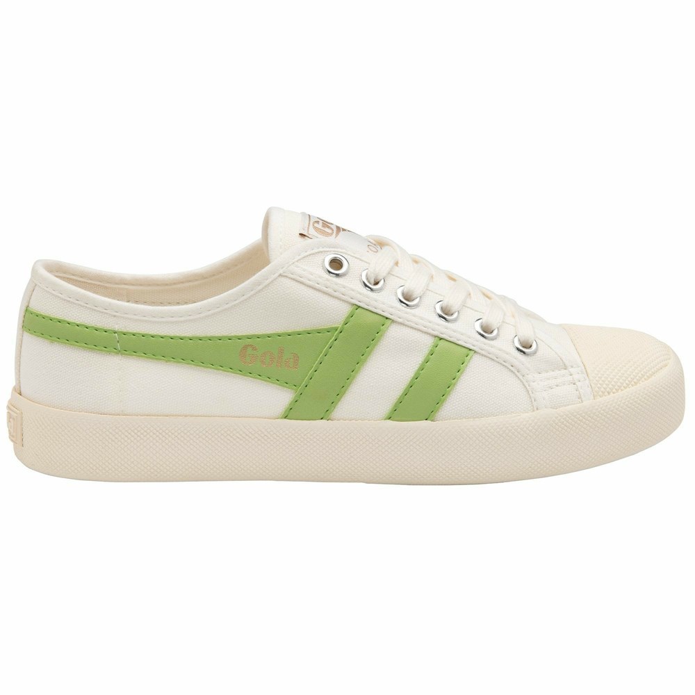 Basket Gola Vegan Coaster Blanche Vert Femme | PEWV-60205736