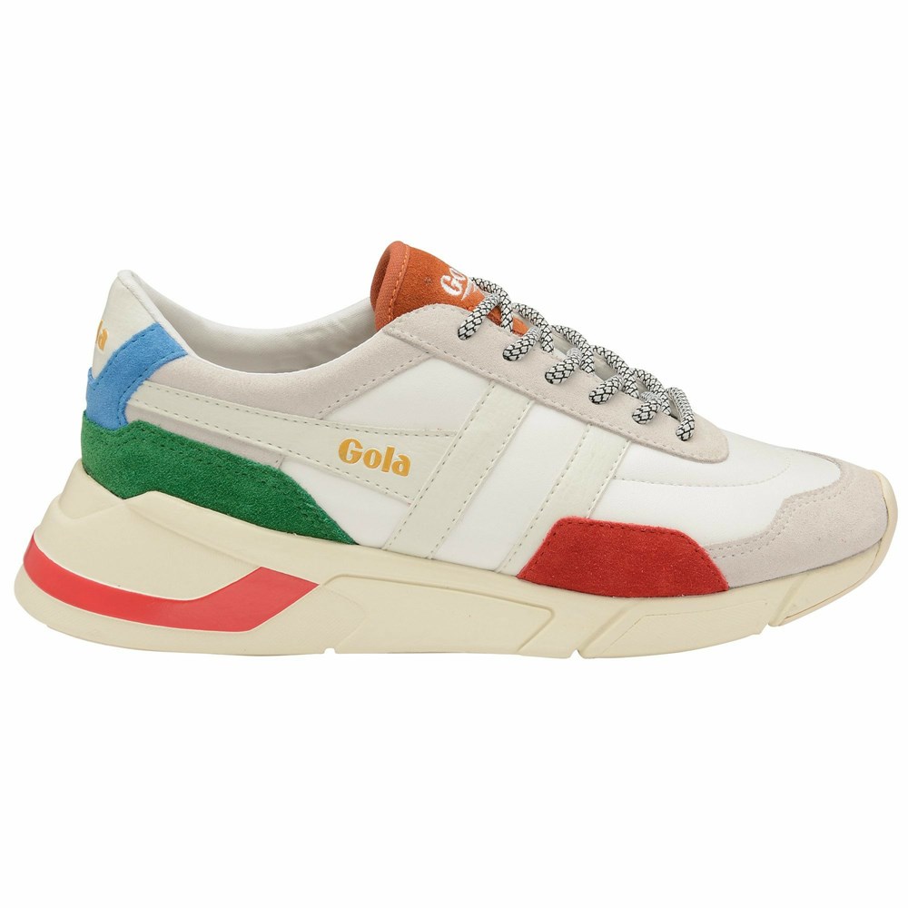 Basket Gola Eclipse Trident Blanche Multicolore Femme | EILM-37189307