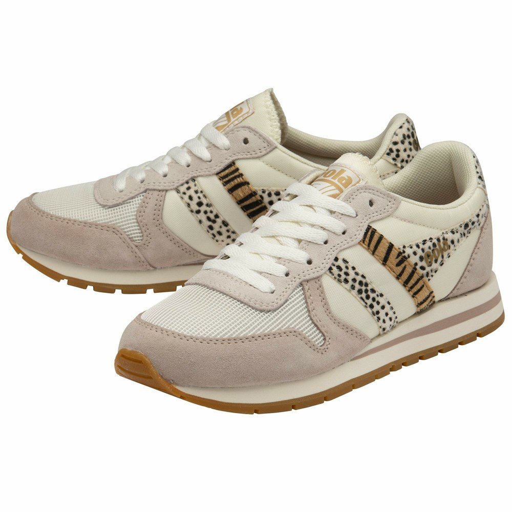 Basket Gola Daytona Safari Blanche Femme | OAKG-70792506