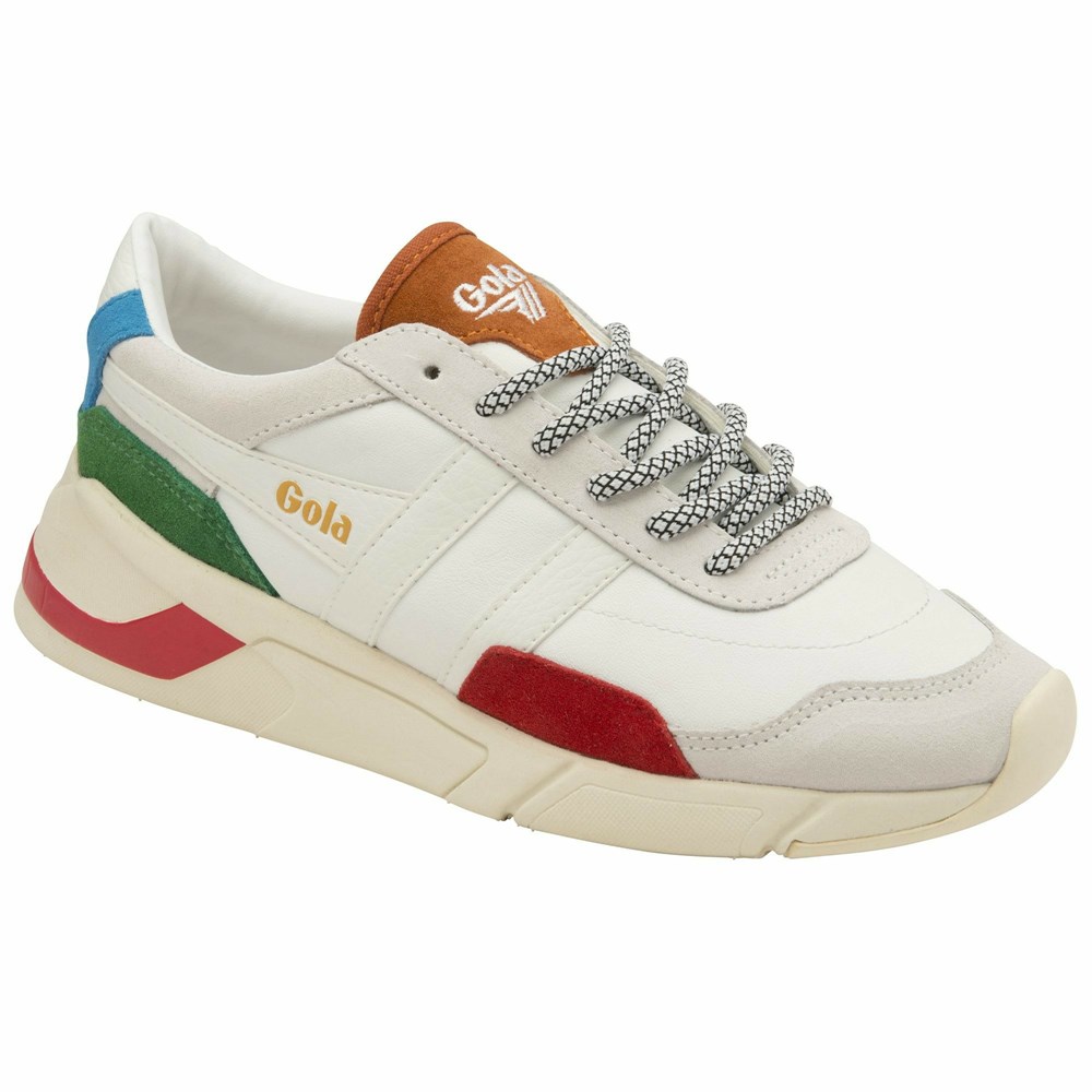 Basket Gola Eclipse Trident Blanche Multicolore Femme | EILM-37189307