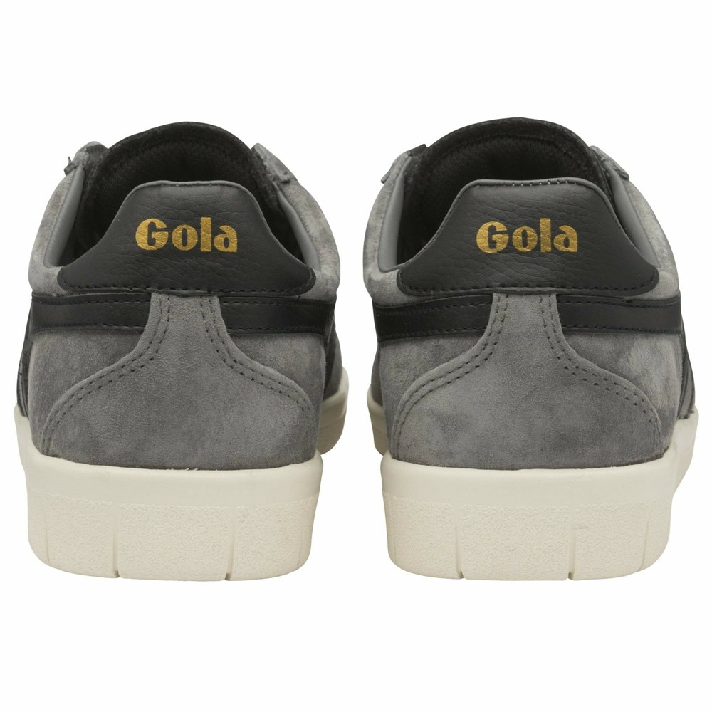 Basket Gola Hurricane Daim Grise Noir Blanche Homme | NDVA-90130663