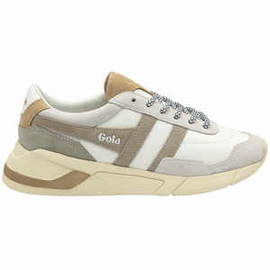 Basket Gola Eclipse Pure Blanche Grise Femme | DJXU-76123389