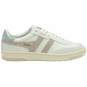 Basket Gola Falcon Blanche Bleu Femme | MCJX-20353512