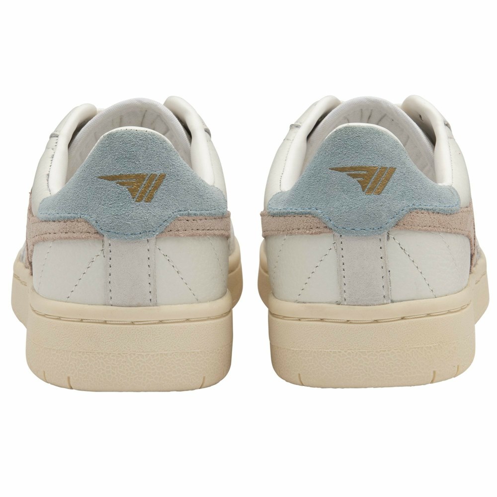 Basket Gola Falcon Blanche Bleu Femme | MCJX-20353512