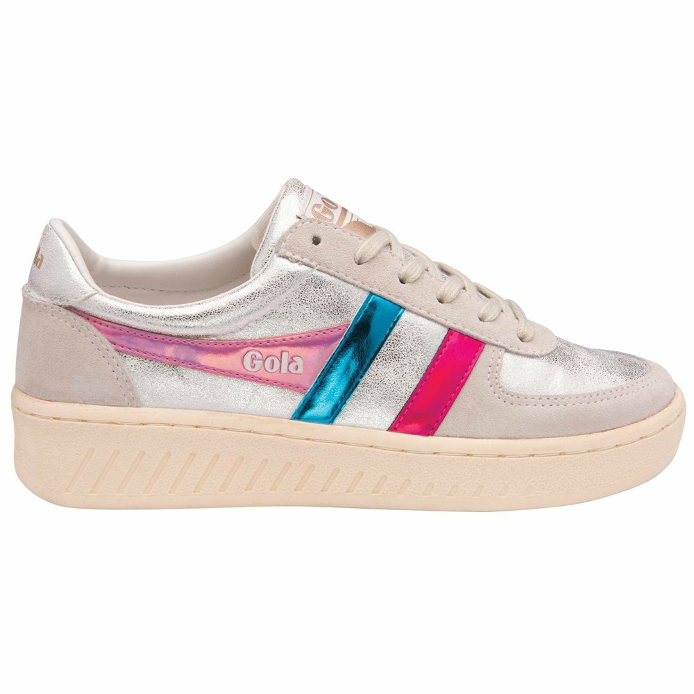 Basket Gola Grandslam Shimmer Flare Blanche Multicolore Femme | WGIX-24120992