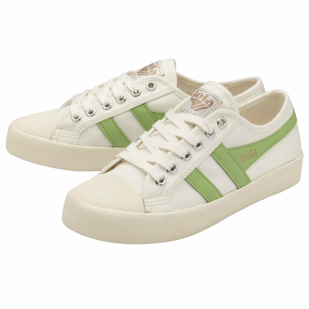 Basket Gola Vegan Coaster Blanche Vert Femme | PEWV-60205736