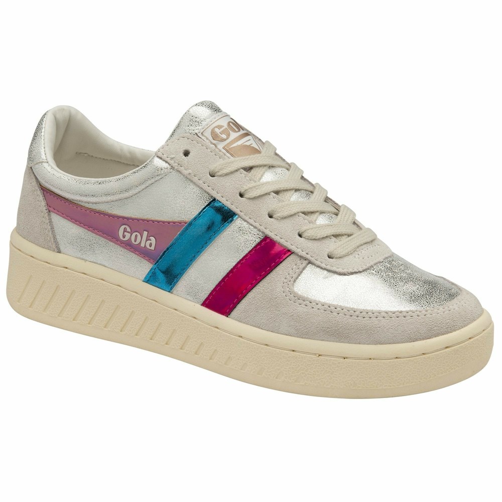 Basket Gola Grandslam Shimmer Flare Blanche Multicolore Femme | WGIX-24120992