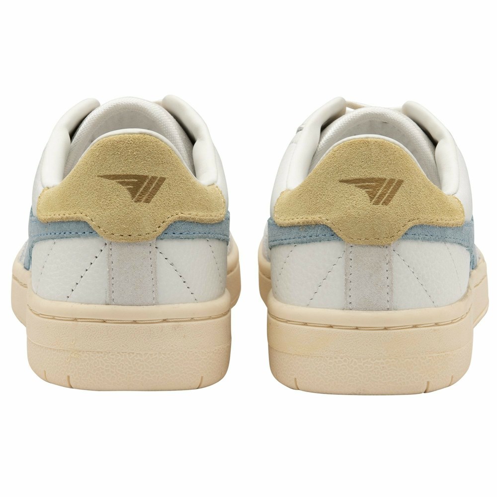 Basket Gola Falcon Blanche Citron Femme | JJPQ-13176726