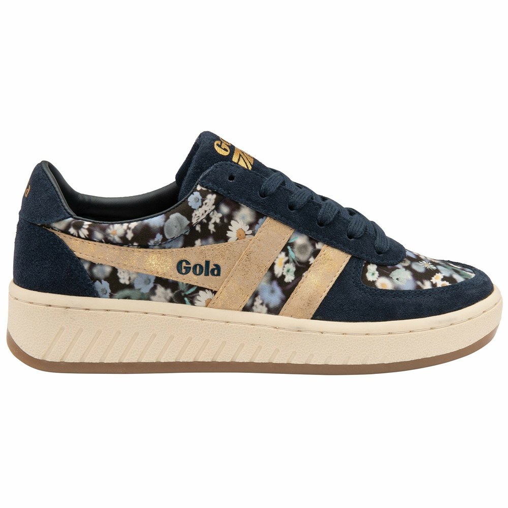 Basket Gola Grandslam LBTY BR Bleu Marine Doré Multicolore Femme | OXDS-85819976