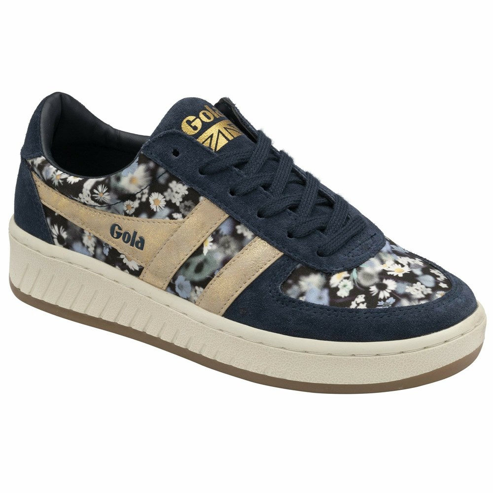 Basket Gola Grandslam LBTY BR Bleu Marine Doré Multicolore Femme | OXDS-85819976