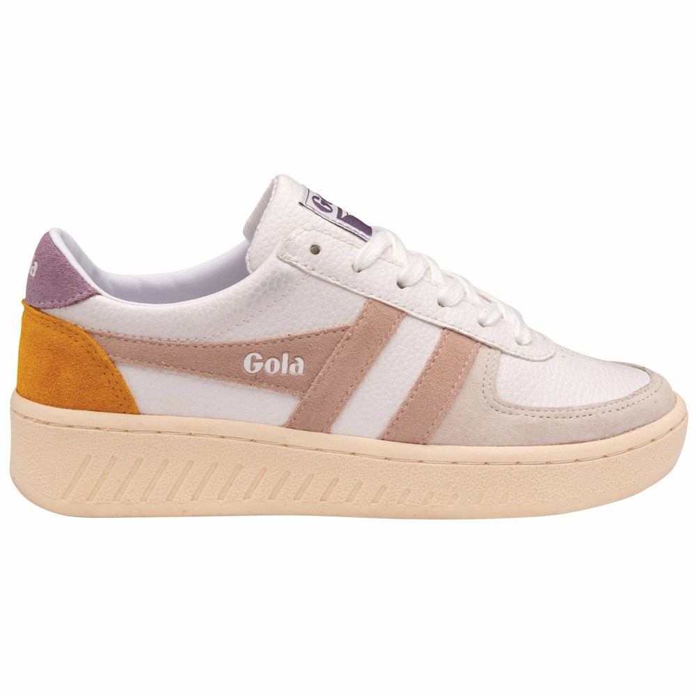 Basket Gola Grandslam Trident Blanche Femme | NCNG-07697012