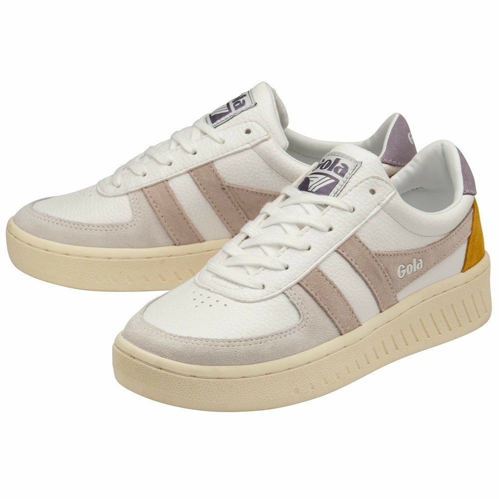 Basket Gola Grandslam Trident Blanche Femme | NCNG-07697012