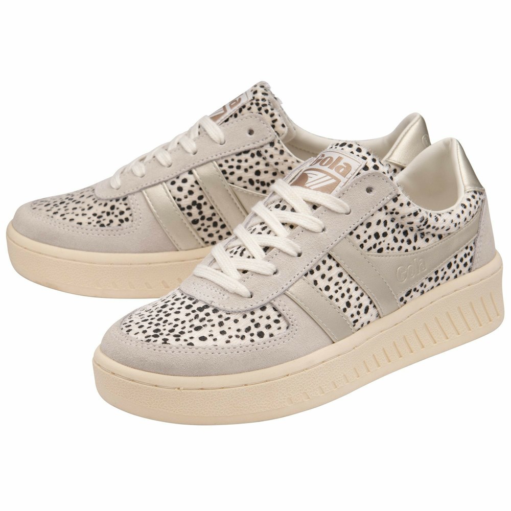 Basket Gola Grandslam Savanna Blanche Doré Femme | TVJP-66650806