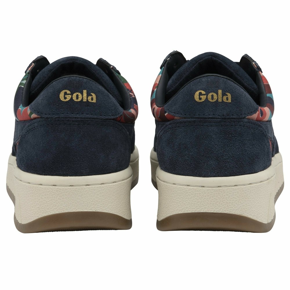 Basket Gola Grandslam LBTY BL Bleu Marine Multicolore Femme | TWZQ-80189474