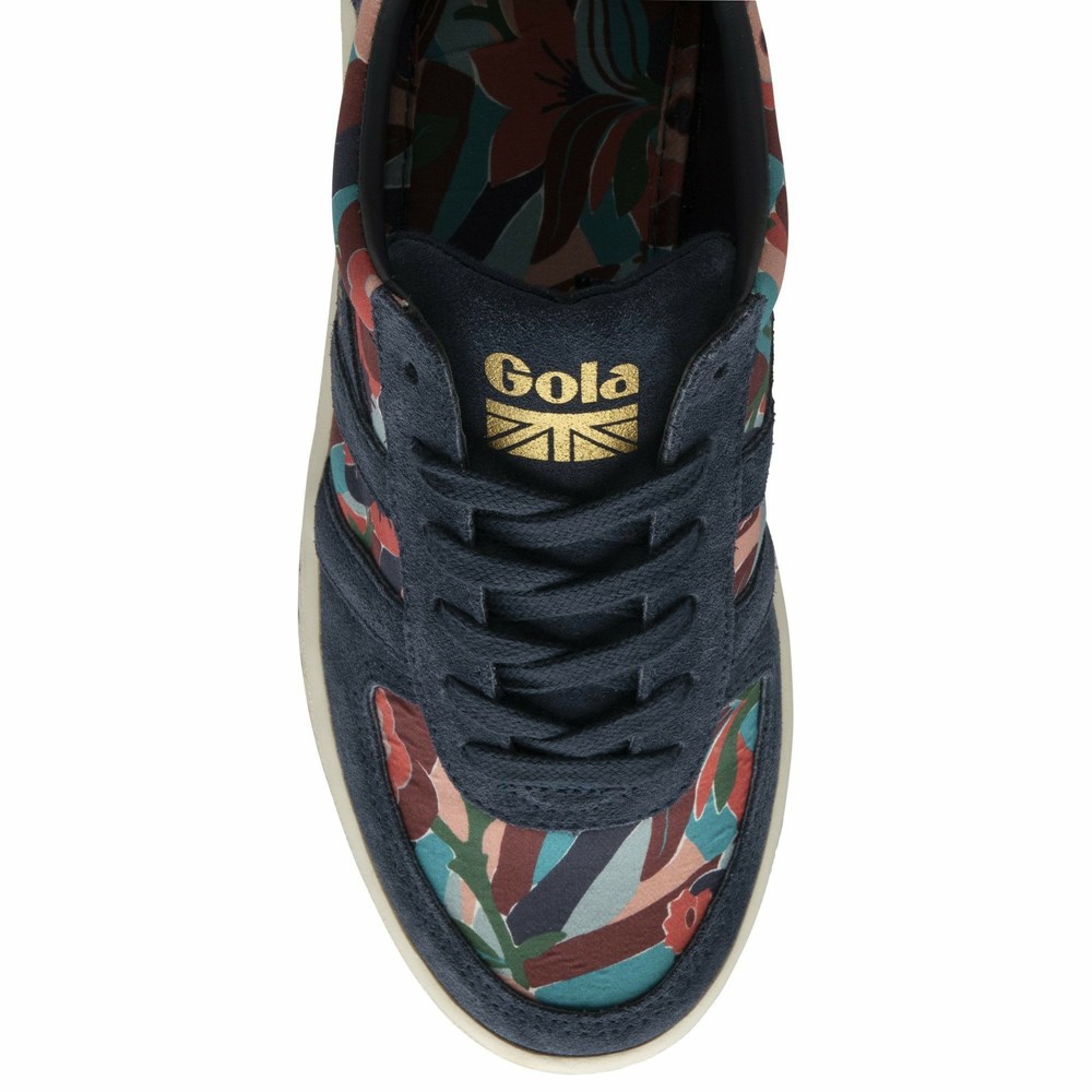 Basket Gola Grandslam LBTY BL Bleu Marine Multicolore Femme | TWZQ-80189474