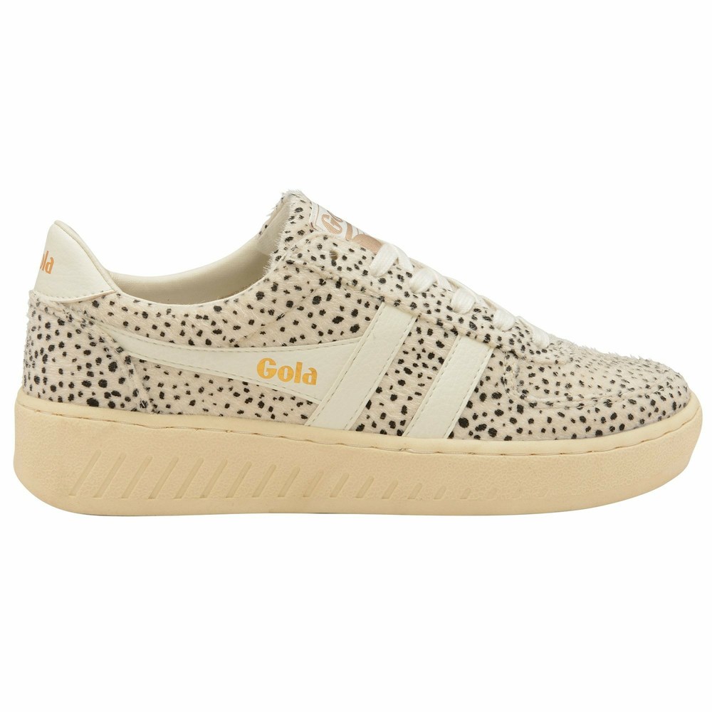 Basket Gola Grandslam Cheetah Blanche Femme | AFAZ-86014803