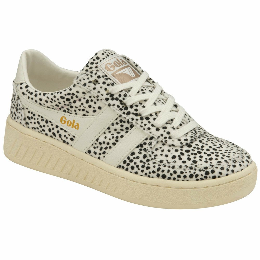 Basket Gola Grandslam Cheetah Blanche Femme | AFAZ-86014803