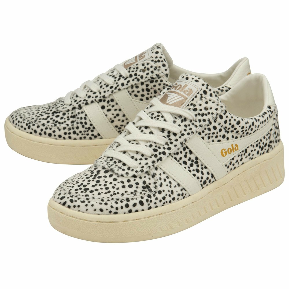 Basket Gola Grandslam Cheetah Blanche Femme | AFAZ-86014803