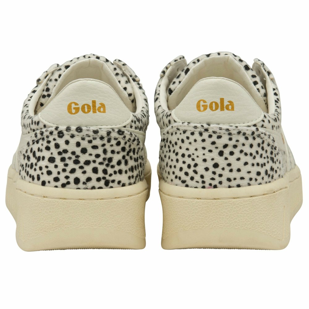 Basket Gola Grandslam Cheetah Blanche Femme | AFAZ-86014803