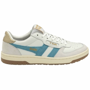 Basket Gola Hawk Blanche Doré Femme | FQCK-04125255