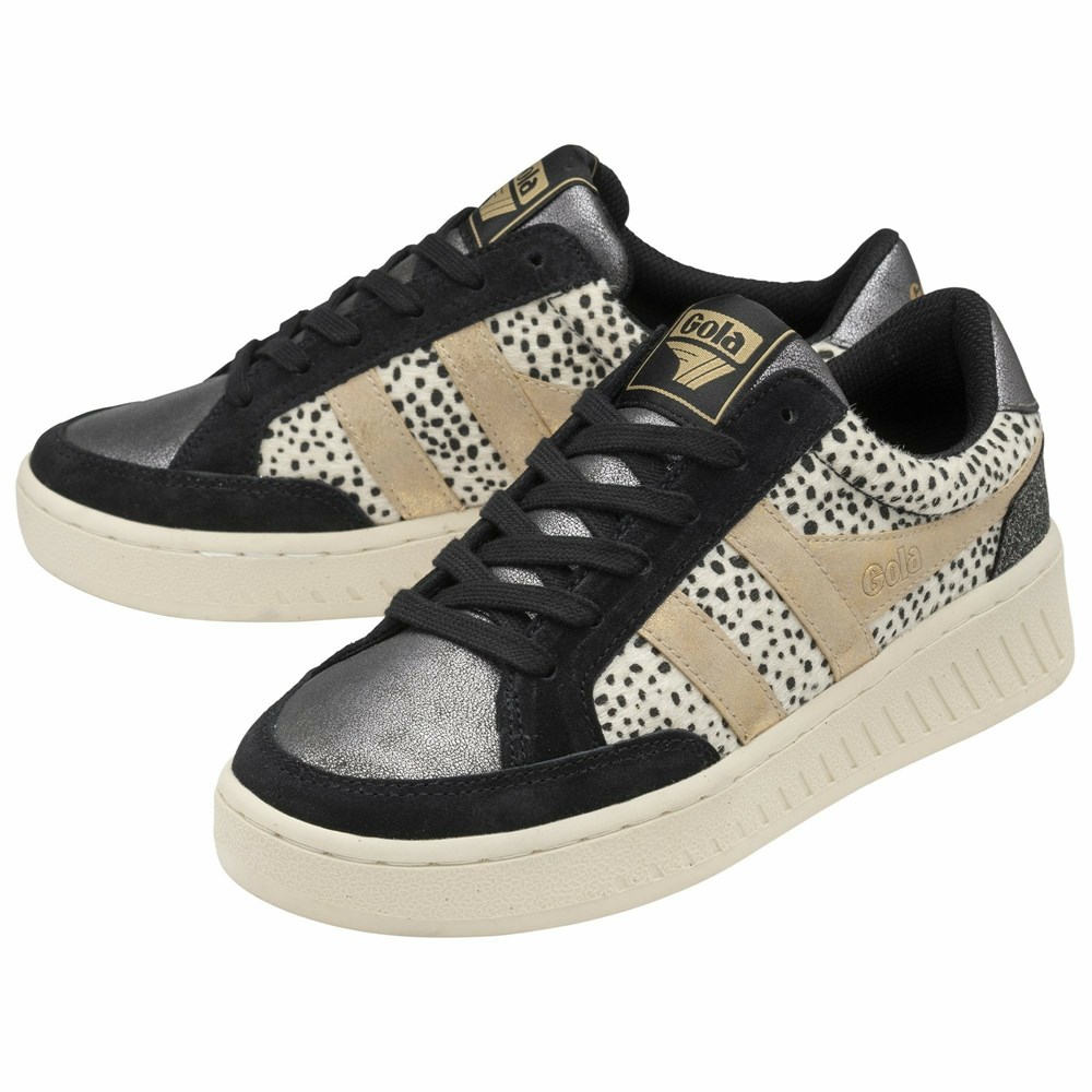 Basket Gola Superslam Noir Doré Femme | OYYZ-73947779