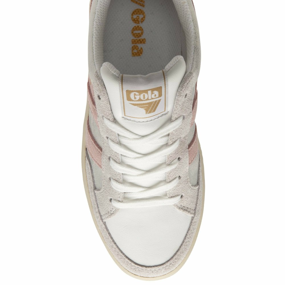 Basket Gola Superslam Blaze Blanche Rose Femme | XQKF-65862349