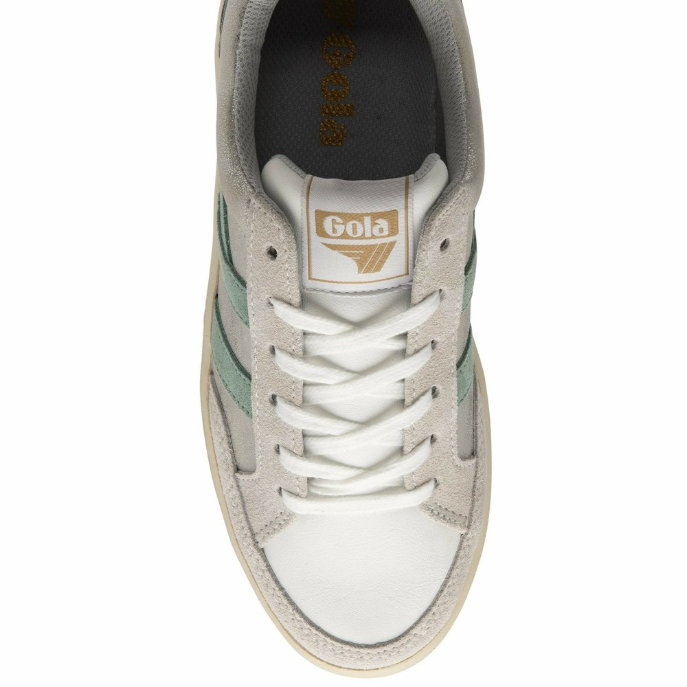 Basket Gola Superslam Blaze Argent Vert Grise Femme | DSXQ-91721400