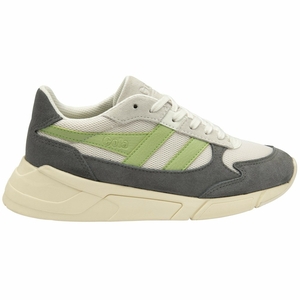 Basket Gola Tempest Blanche Grise Vert Femme | UGOD-81548209