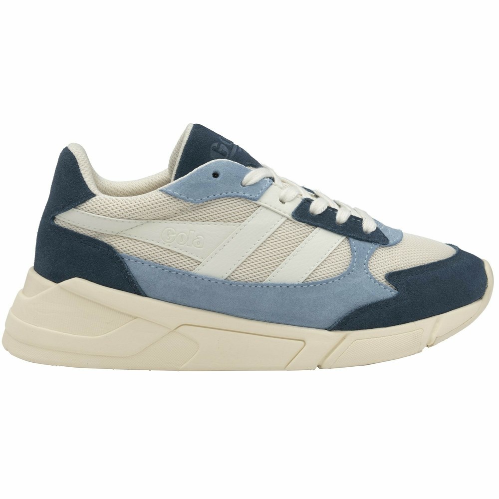 Basket Gola Tempest Blanche Bleu Femme | VBTI-80921561