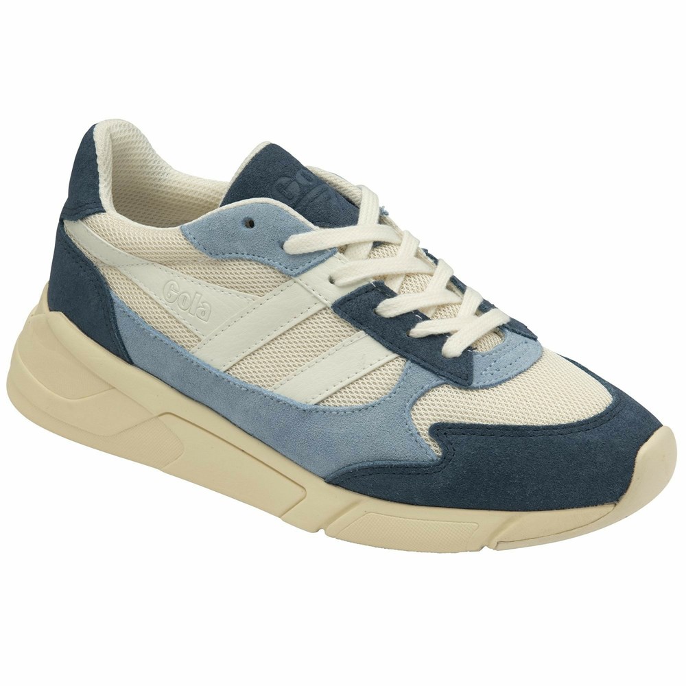 Basket Gola Tempest Blanche Bleu Femme | VBTI-80921561