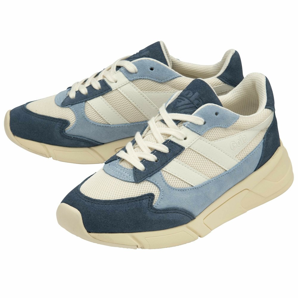 Basket Gola Tempest Blanche Bleu Femme | VBTI-80921561