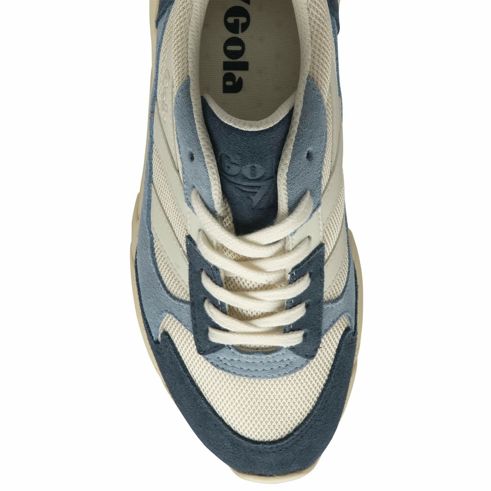 Basket Gola Tempest Blanche Bleu Femme | VBTI-80921561