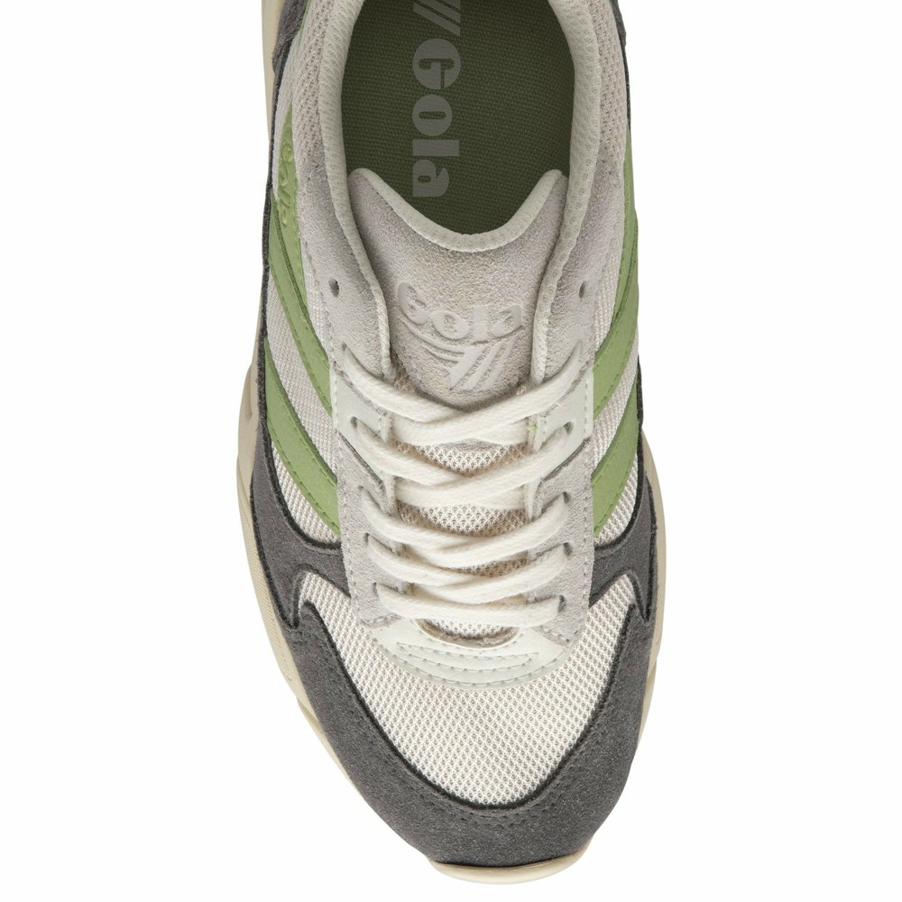 Basket Gola Tempest Blanche Grise Vert Femme | UGOD-81548209