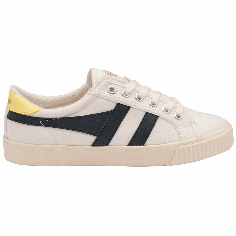 Basket Gola Vegan Tennis Mark Cox Blanche Bleu Marine Femme | JVZZ-65218586