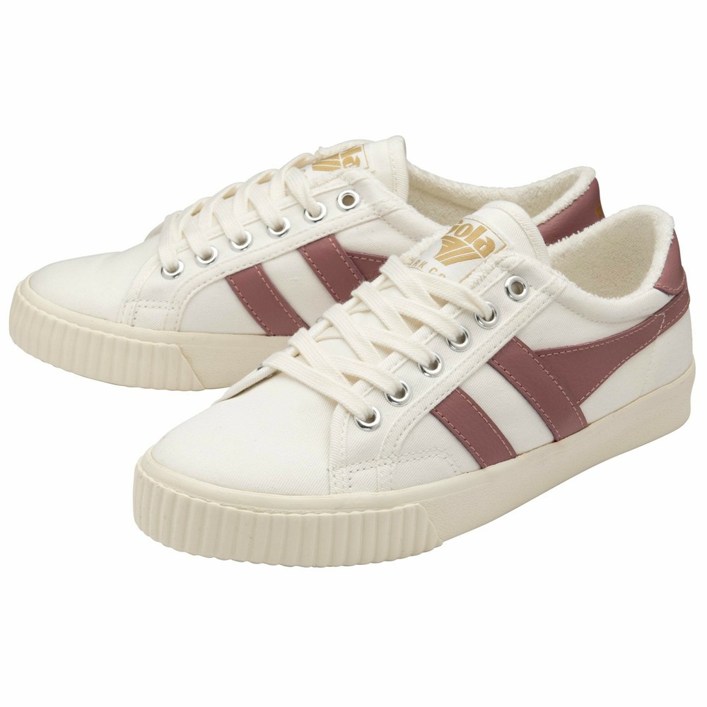 Basket Gola Tennis Mark Cox Blanche Rose Femme | GAPH-13329498